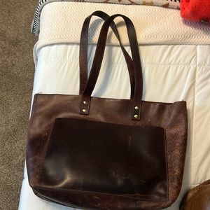 Leather tote